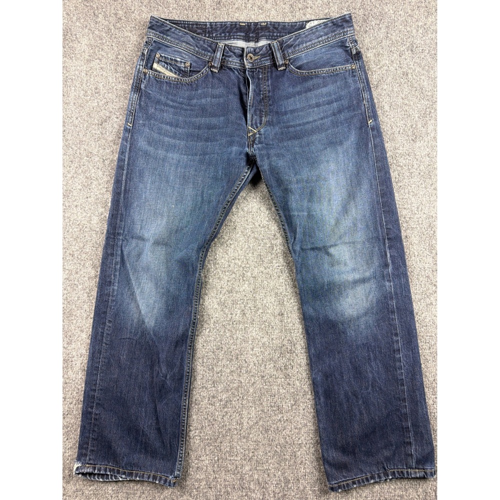 Diesel Viker Regular Straight Leg Jeans Medium Wash Blue Denim 32x30 Button Fly